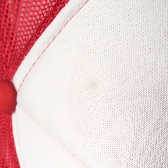 VTG,Webb's Lanes Mount Forest Red/White 3 Stripe Snapback Trucker Hat. - Picture 5 of 13